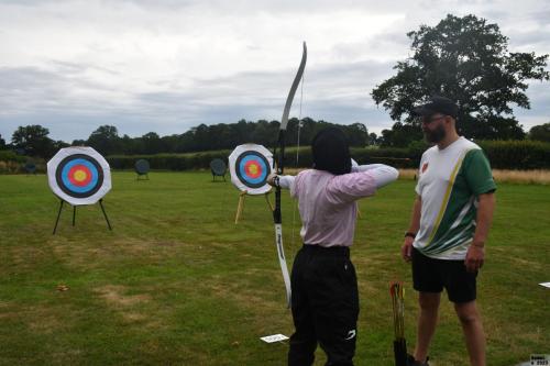 Hena-with-an-arrow-flying-past